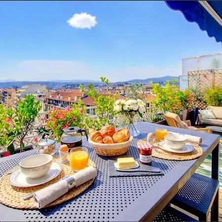 Sun Deck Terrace - Port Of With View And Air Conditioning * 니스