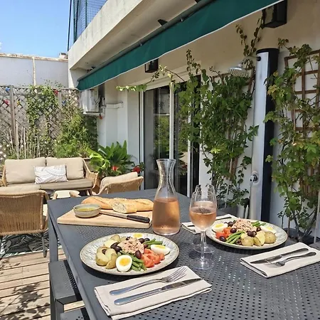 Sun Deck Terrace - Port Of With View And Air Conditioning Apartmán Nice