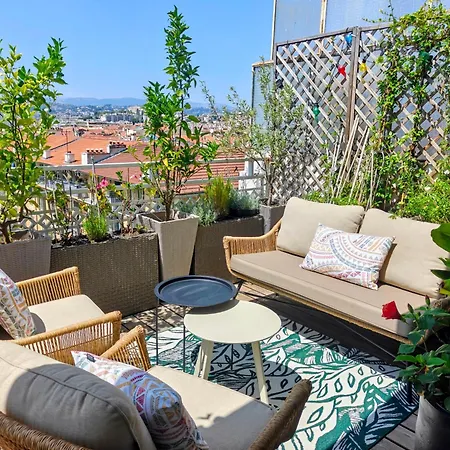 Sun Deck Terrace - Port Of With View And Air Conditioning 니스